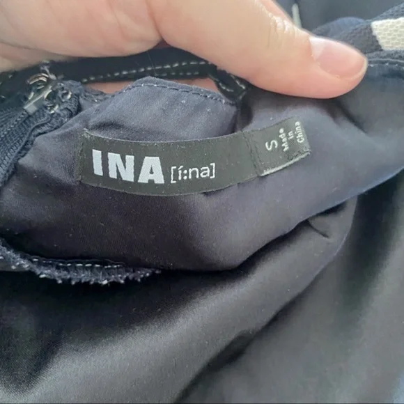 INA Rose Strappy High Neck Crisscross Back Fit and Flare Dress - Picture 5 of 8